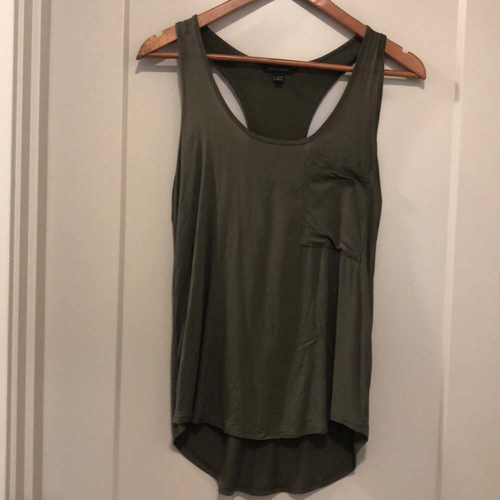 Army Green Tank W/ Pocket